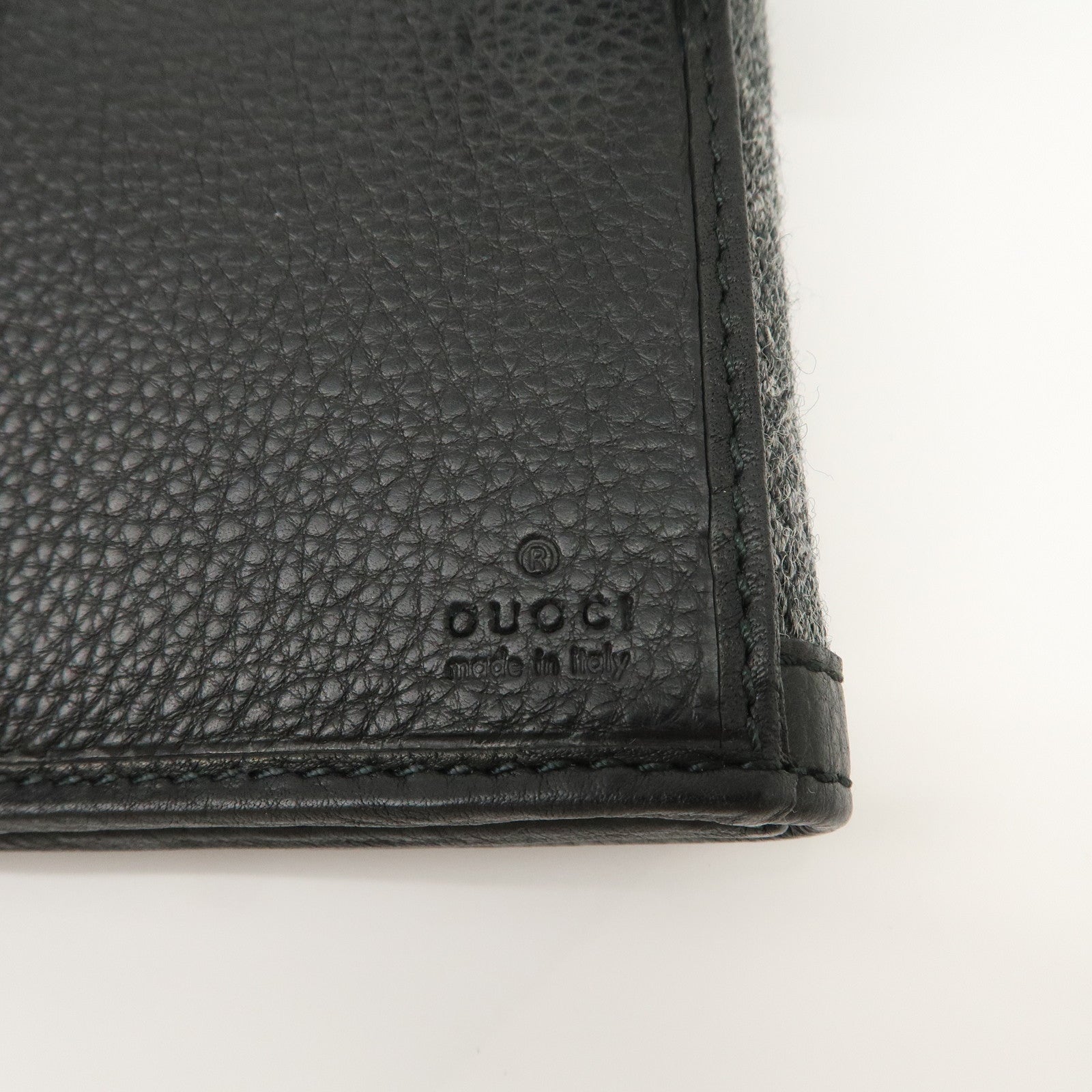 GUCCI Interlocking G Leather GG Wool Long Bi-fold Wallet 269903 Used
