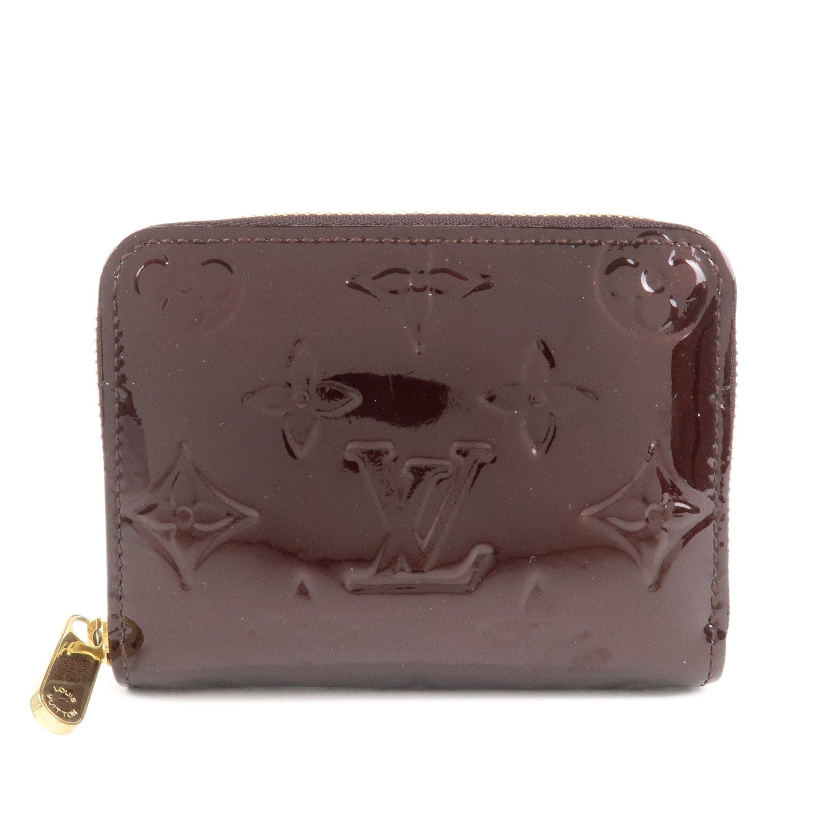 Louis Vuitton Monogram Vernis Zippy Coin Purse Amarante M93607 Used