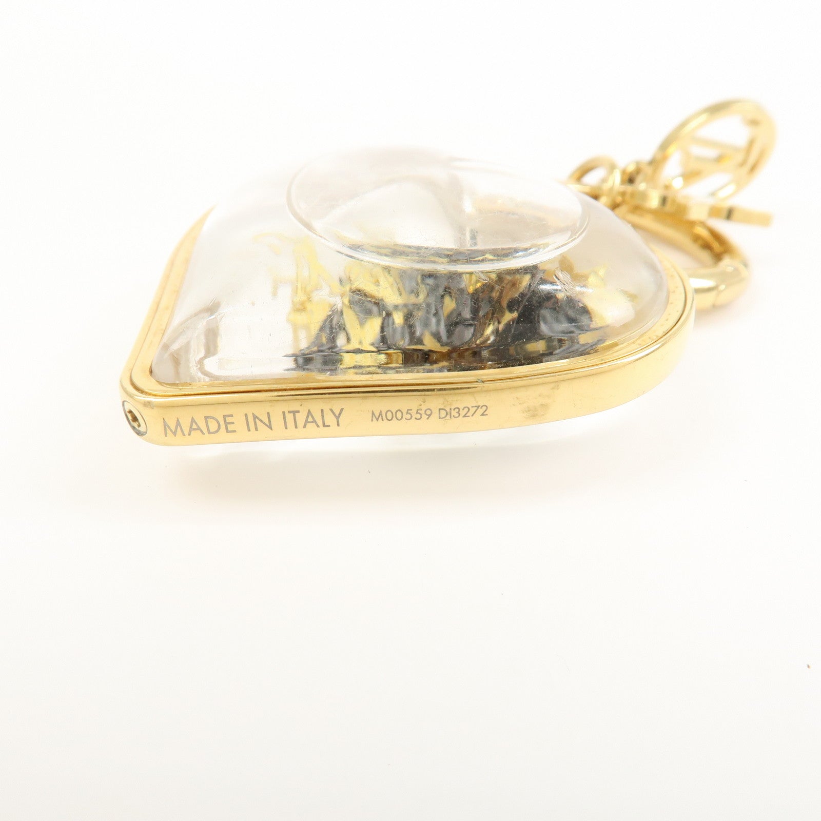 Louis Vuitton Porte Cles Plastic Metal I LV U Key Charm Gold M00559