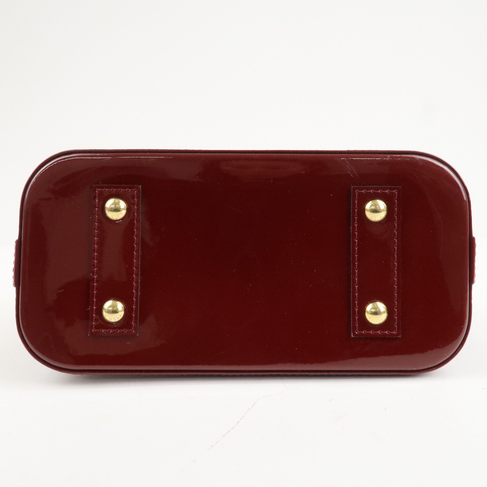 Louis Vuitton Monogram Vernis Alma BB Hand Bag Griotte M90231 Used