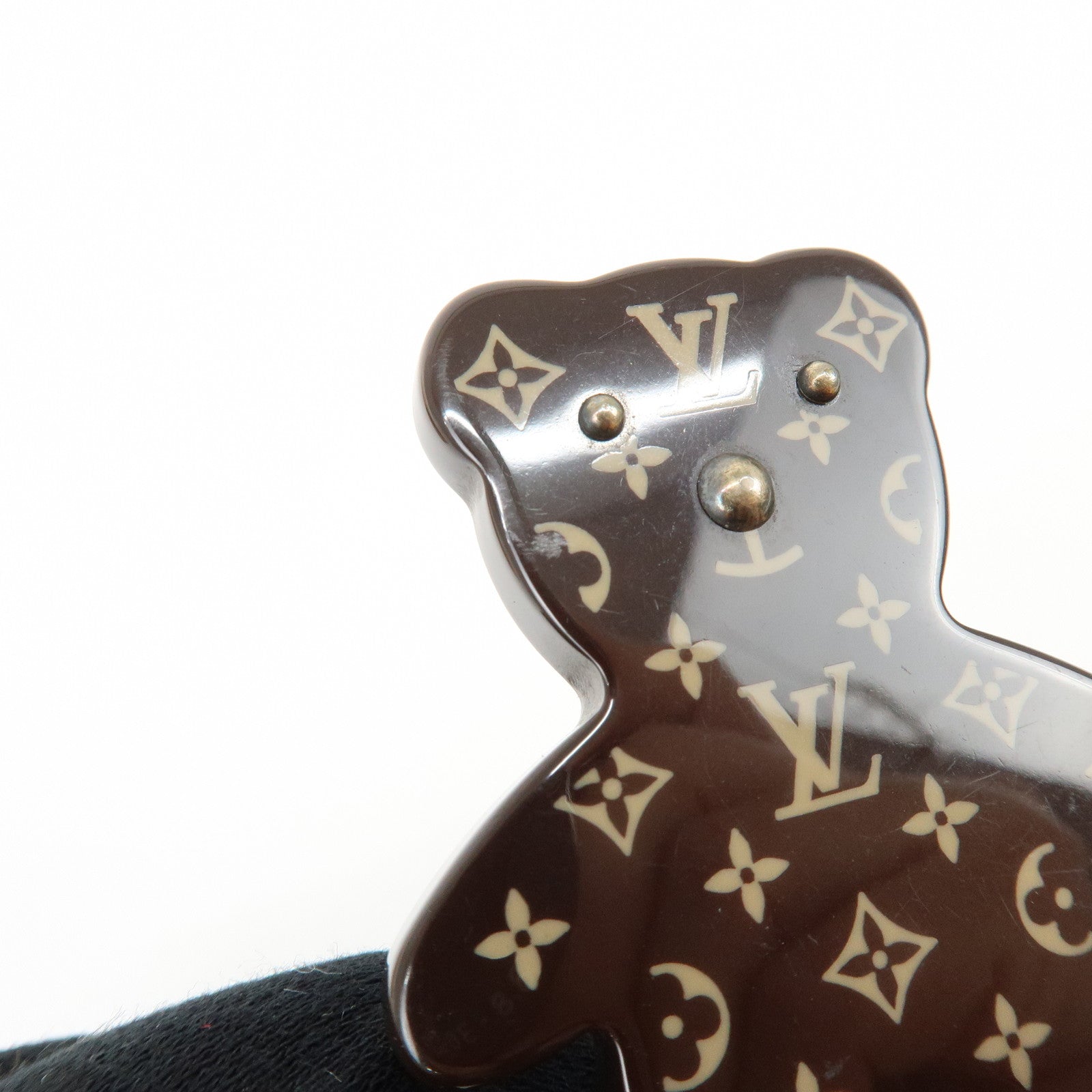 Louis Vuitton Monogram Damier Plastic Brooch Teddy Bear M64939