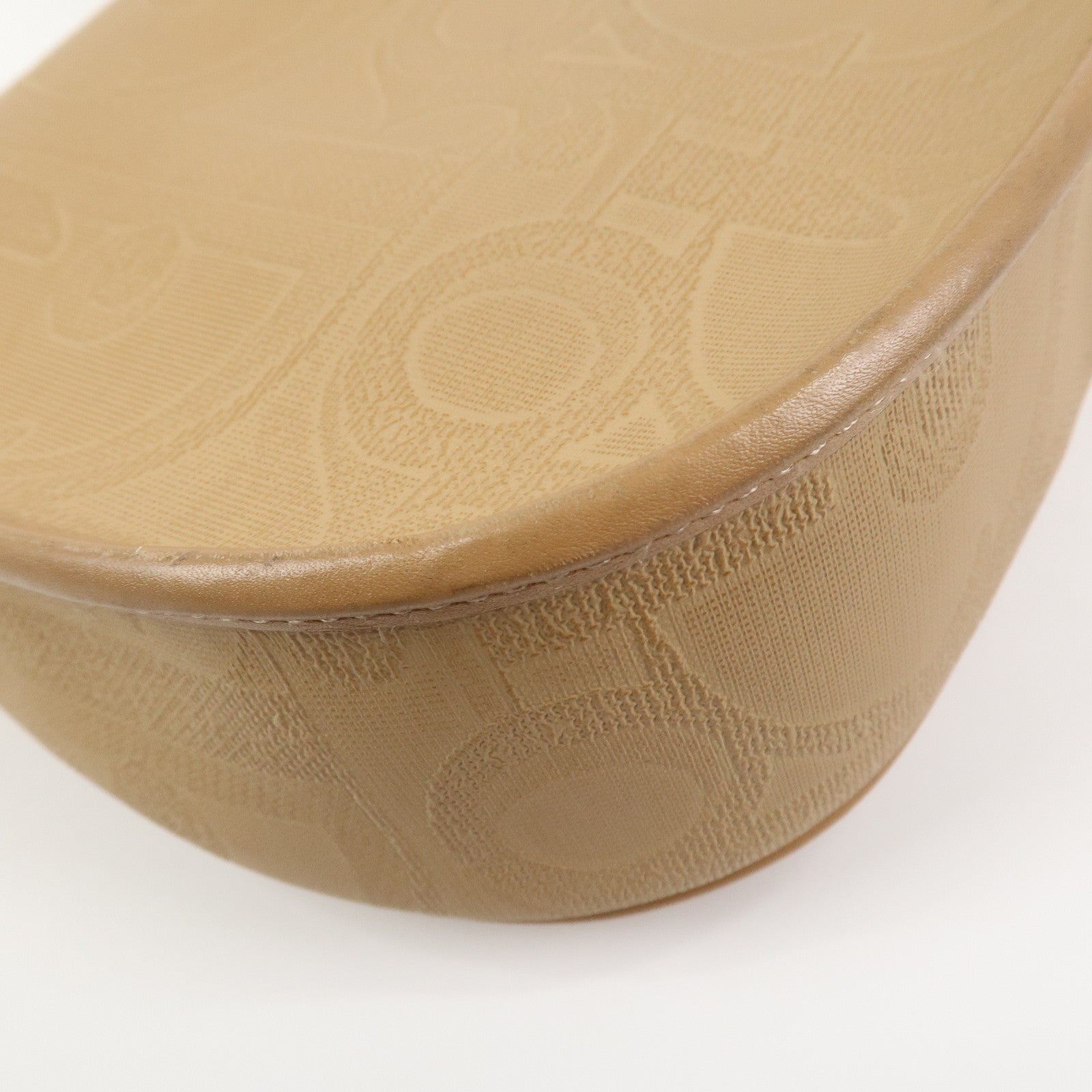 Christian Dior PVC Leather Shoulder Bag Crossbody Bag Brown