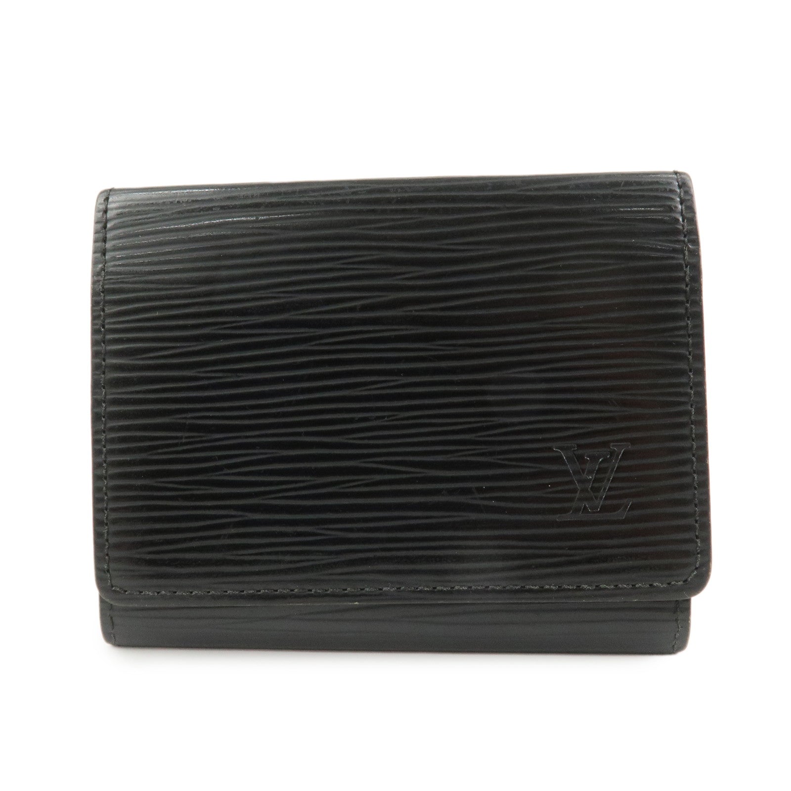Louis Vuitton Epi Enveloppe Carte de Visite Card Case Noir M56582
