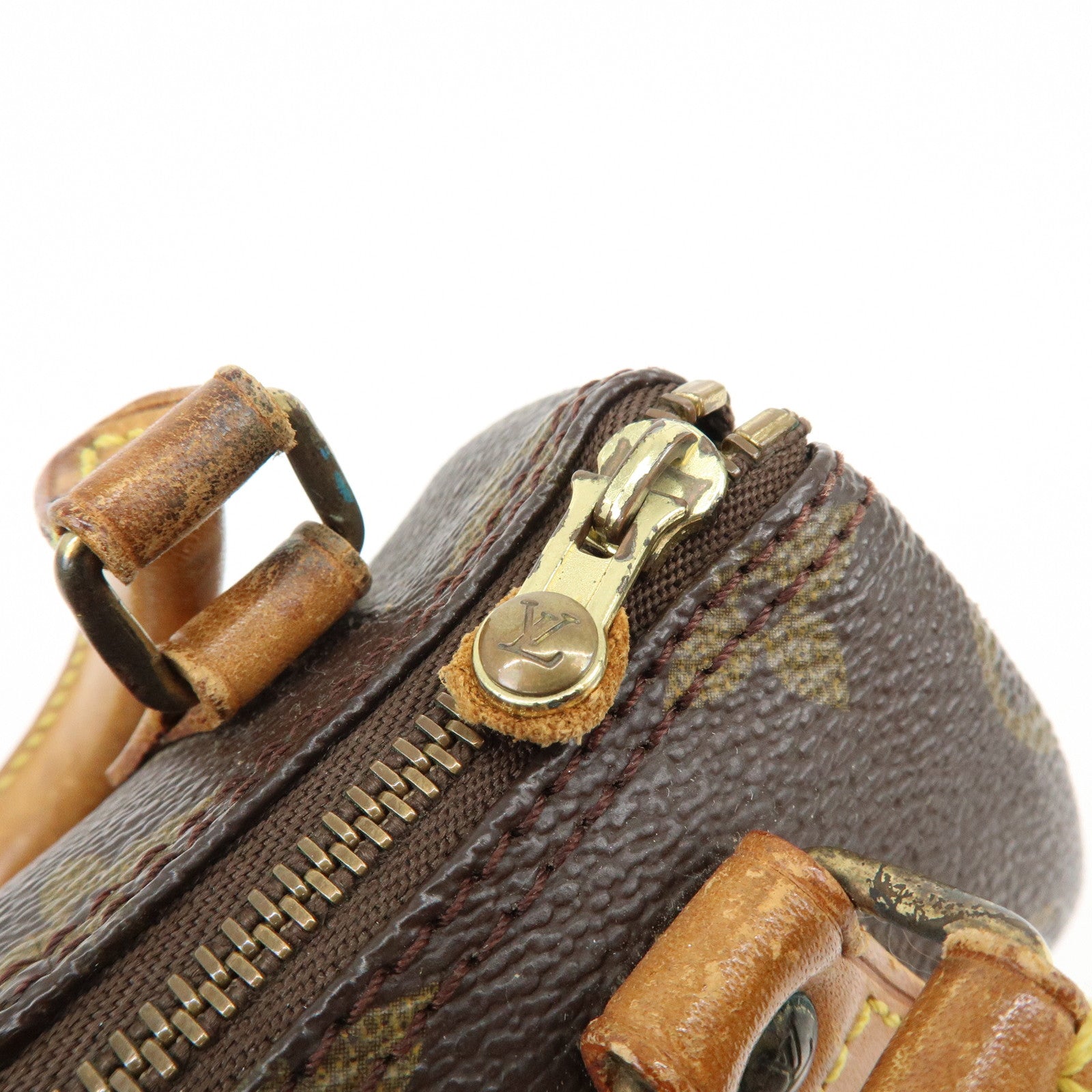 Louis Vuitton Monogram Mini Speedy Hand Bag Brown M41534