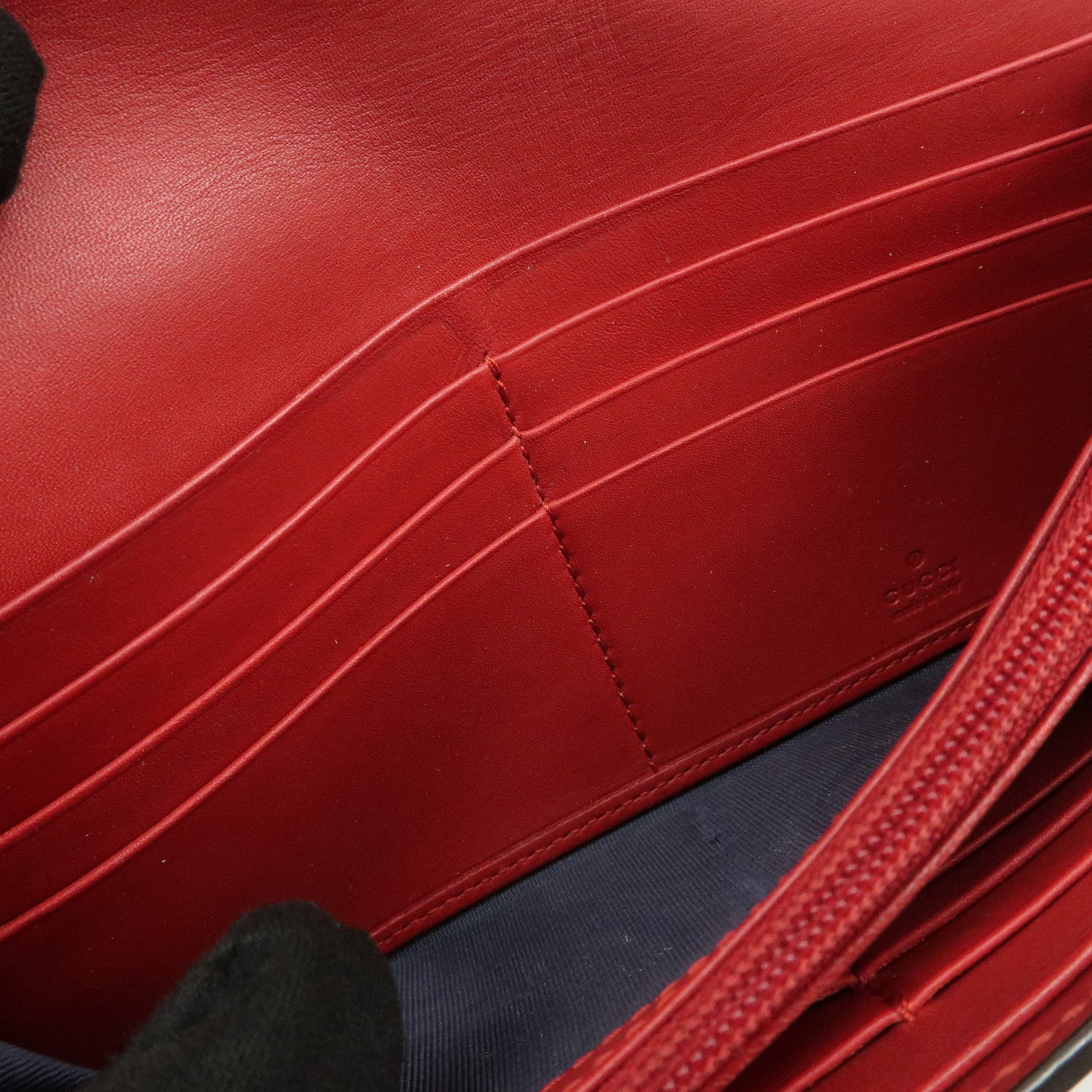 GUCCI GG Blooms GG Supreme Continental Wallet Beige Blue 404070