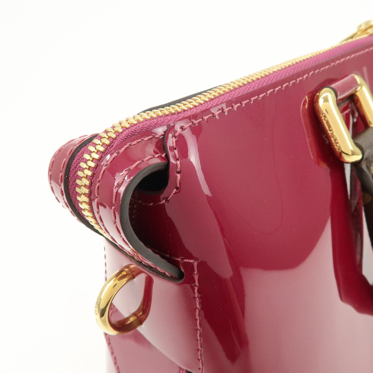 Louis Vuitton Vernis Monogram Tote Miroir 2Way Bag Magenta M54640