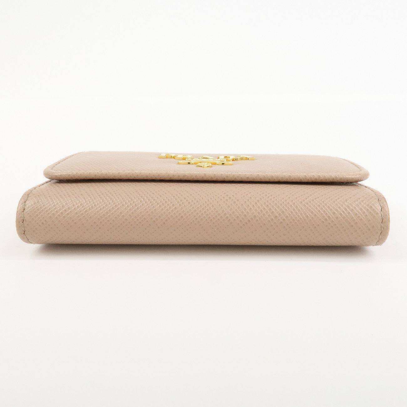 PRADA Saffiano Leather 4 Rings Key Case Key Holder PinkBeige 1PG004