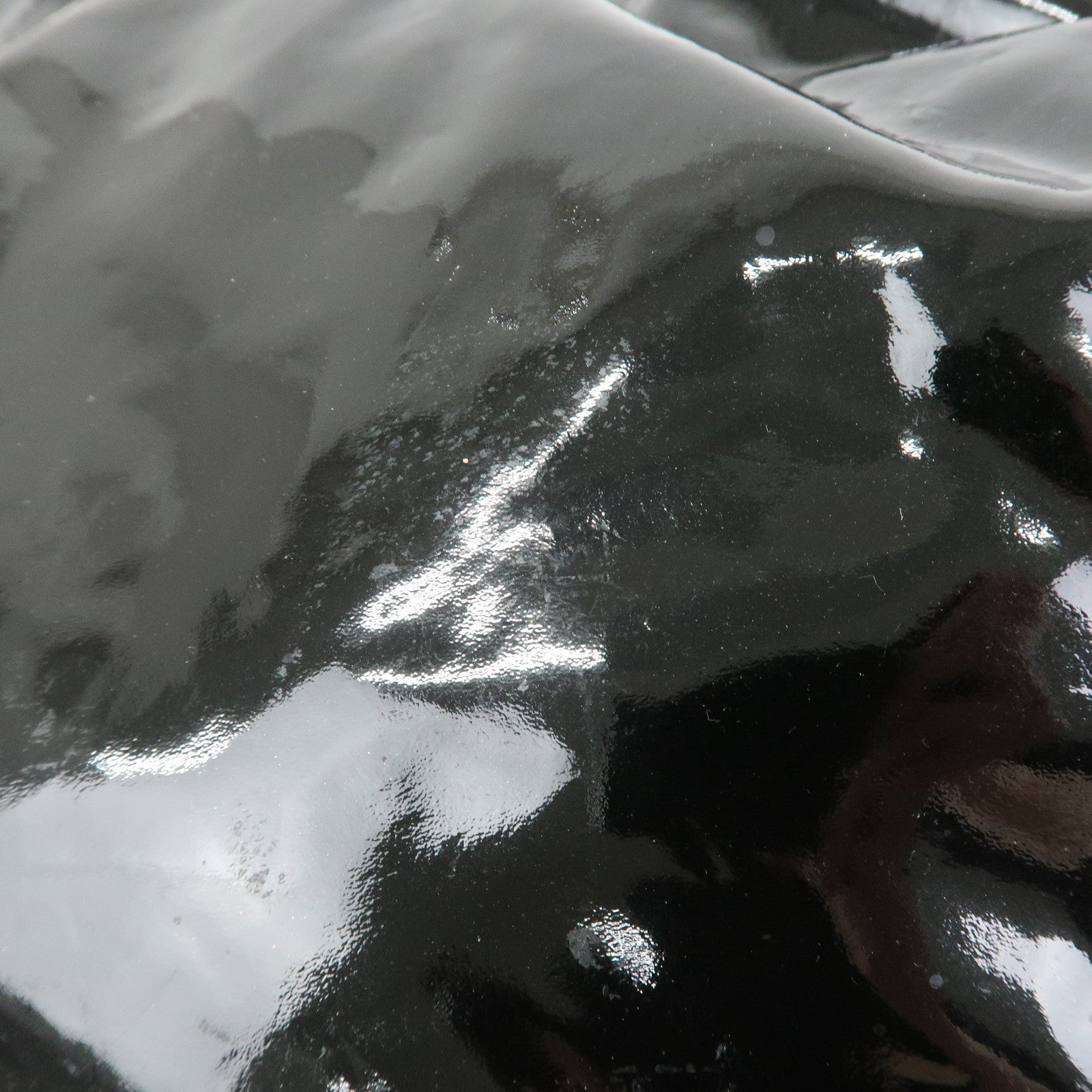 JIMMY CHOO Patent Leather Leather Sky Bag Shoulder Bag Black