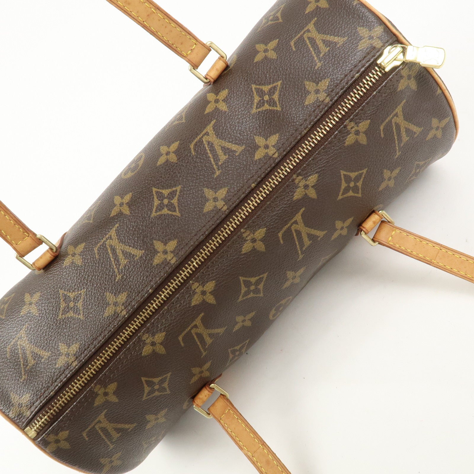 Louis Vuitton Monogram Papillon 30 Hand Bag Brown M51385