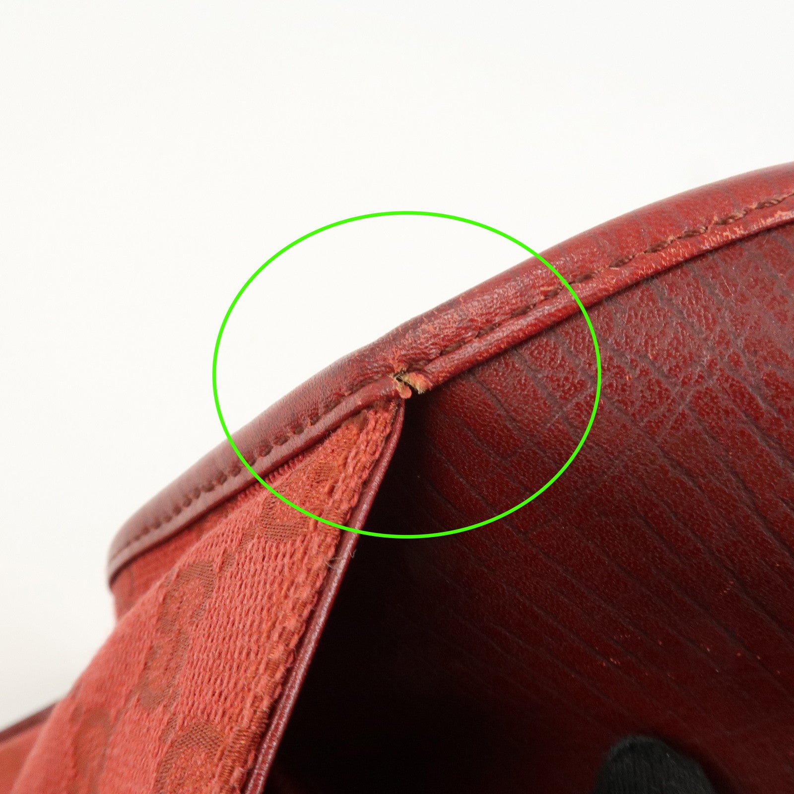 GUCCI Jackie GG Canvas Leather Shoulder Bag Hand Bag Red 01719