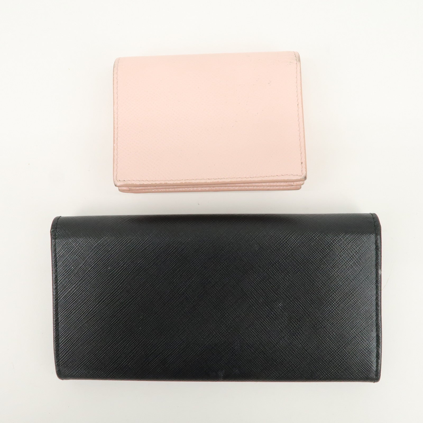 Ferragamo Gancini Vara Ribbon Set of 2 Wallet Black Pink