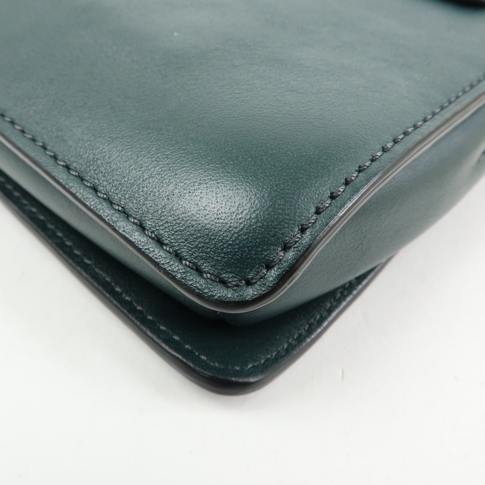 Chloe Faye Suede Leather Shoulder Bag Crossbody Bag Dark Green