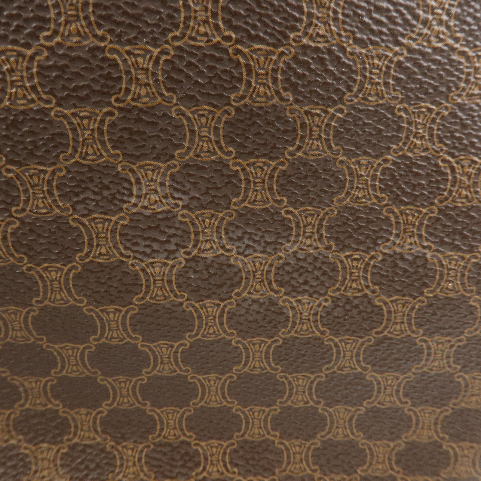 CELINE Macadam PVC Canvas Shoulder Bag Hand Bag Brown