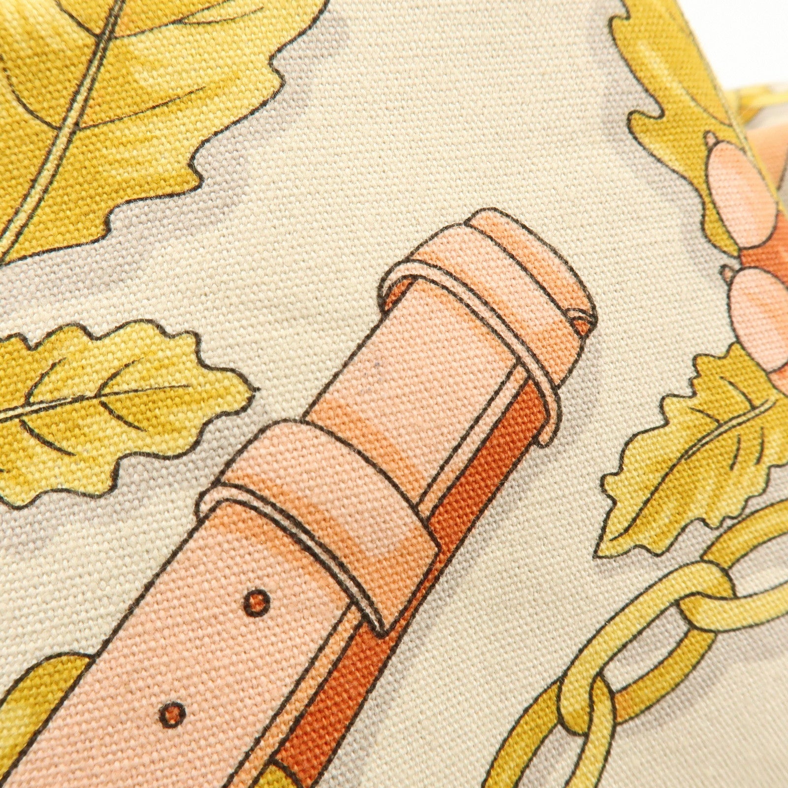 LOEWE Scarf Design Canvas Leather Shoulder Bag Beige Pink