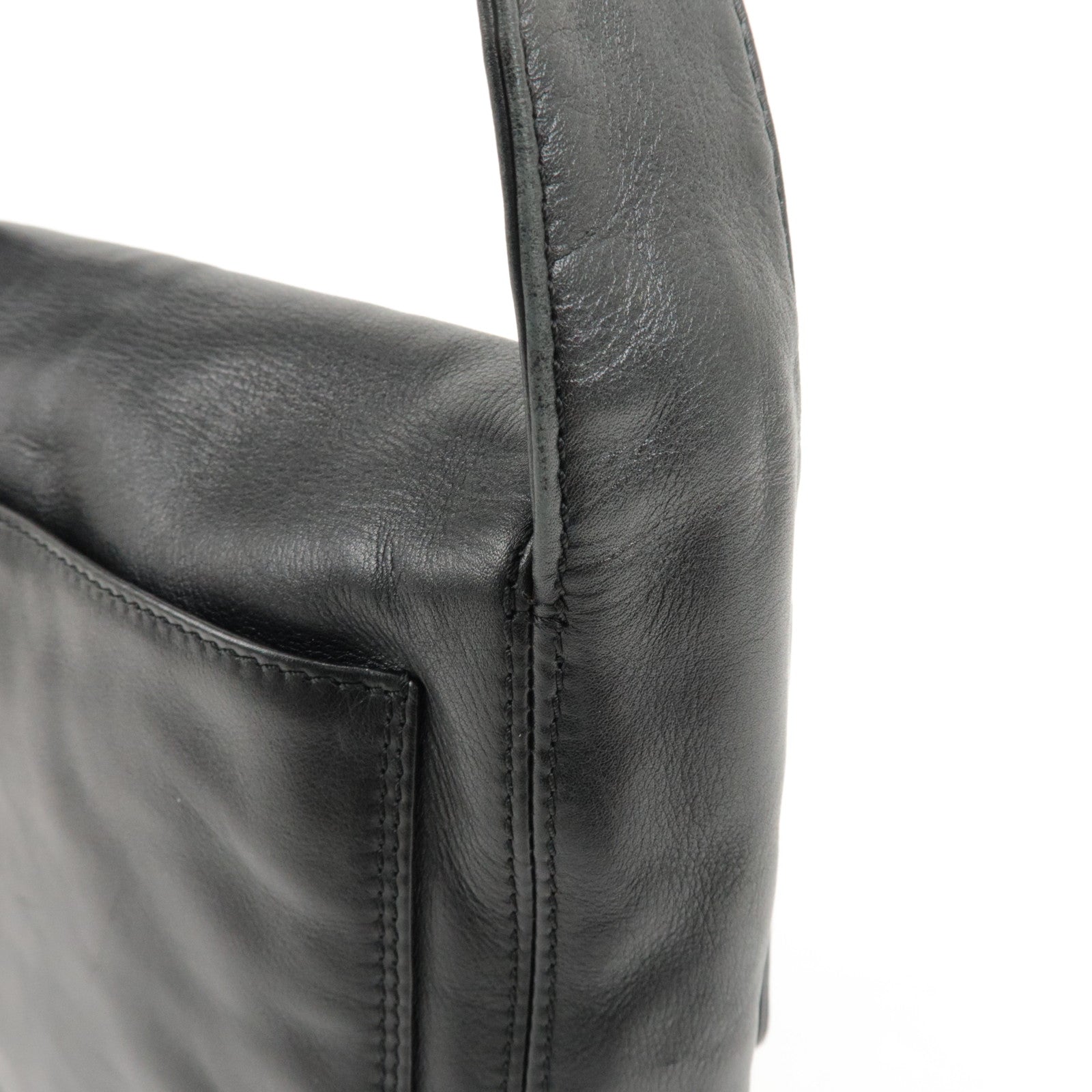 CHANEL COCO Mark Lamb Skin Shoulder Bag Crossbody Bag Used