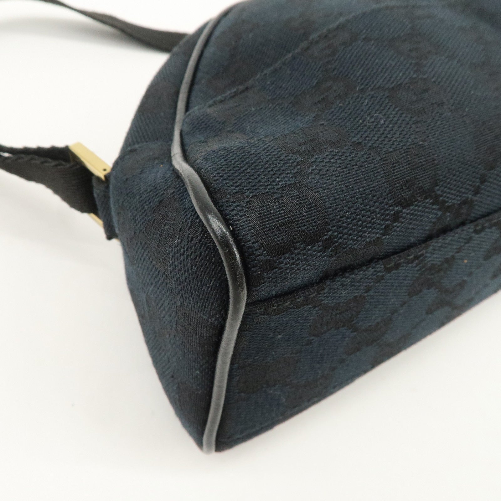 GUCCI GG Monogram Half Moon Shoulder Bag Hand Bag Black 90781