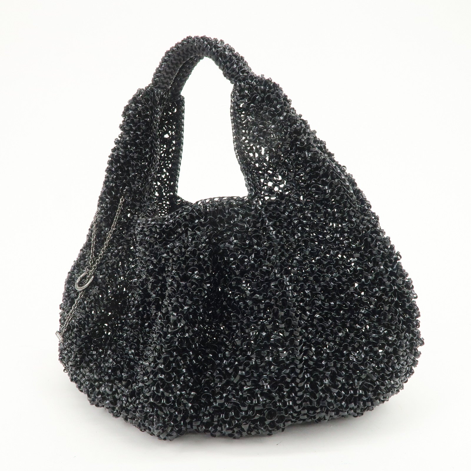 ANTEPRIMA Wire Bag PVC Hand Bag Tote Bag Shoulder Bag Black