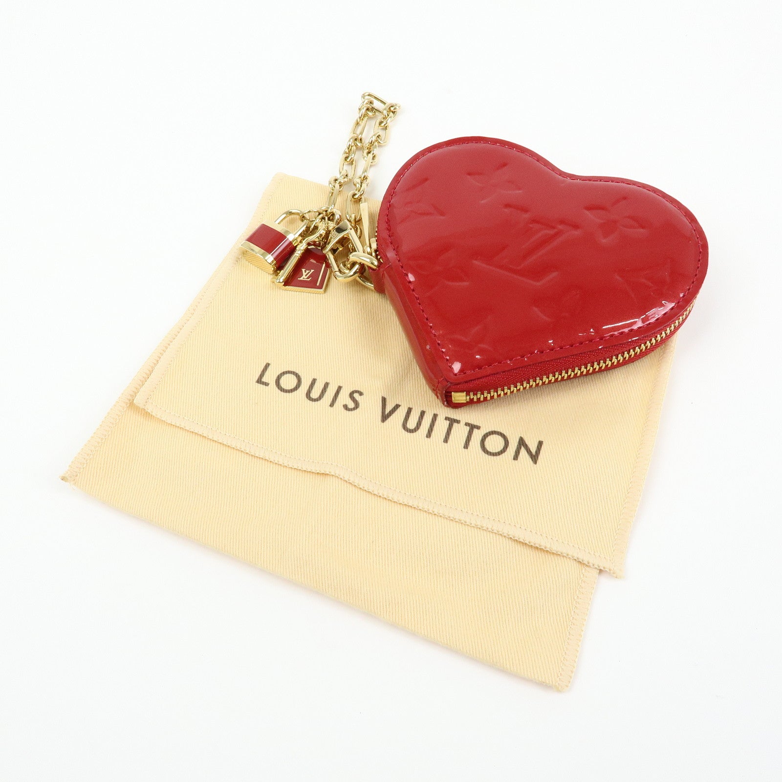 Louis Vuitton Monogram Vernis Porte Monnaie Coeur Coin Case M93562
