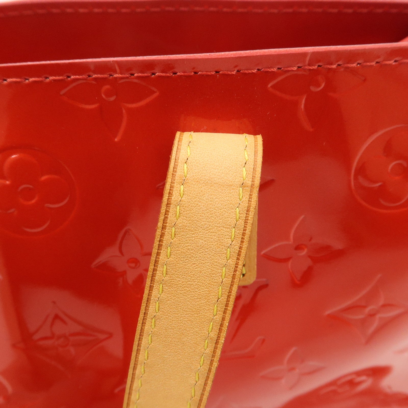 Louis Vuitton Monogram Vernis Lead PM Hand Bag Rouge M91088 Used