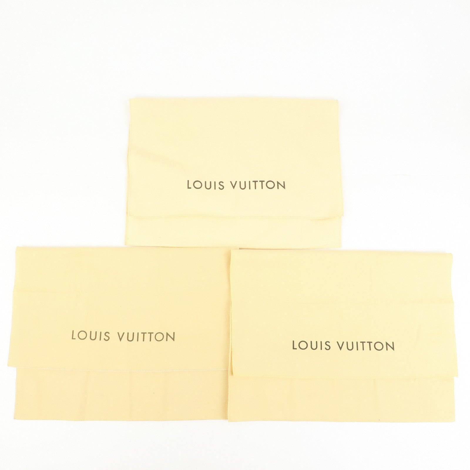 Louis Vuitton Set of 15 Dust Bag Storage Bag Flap Style Beige