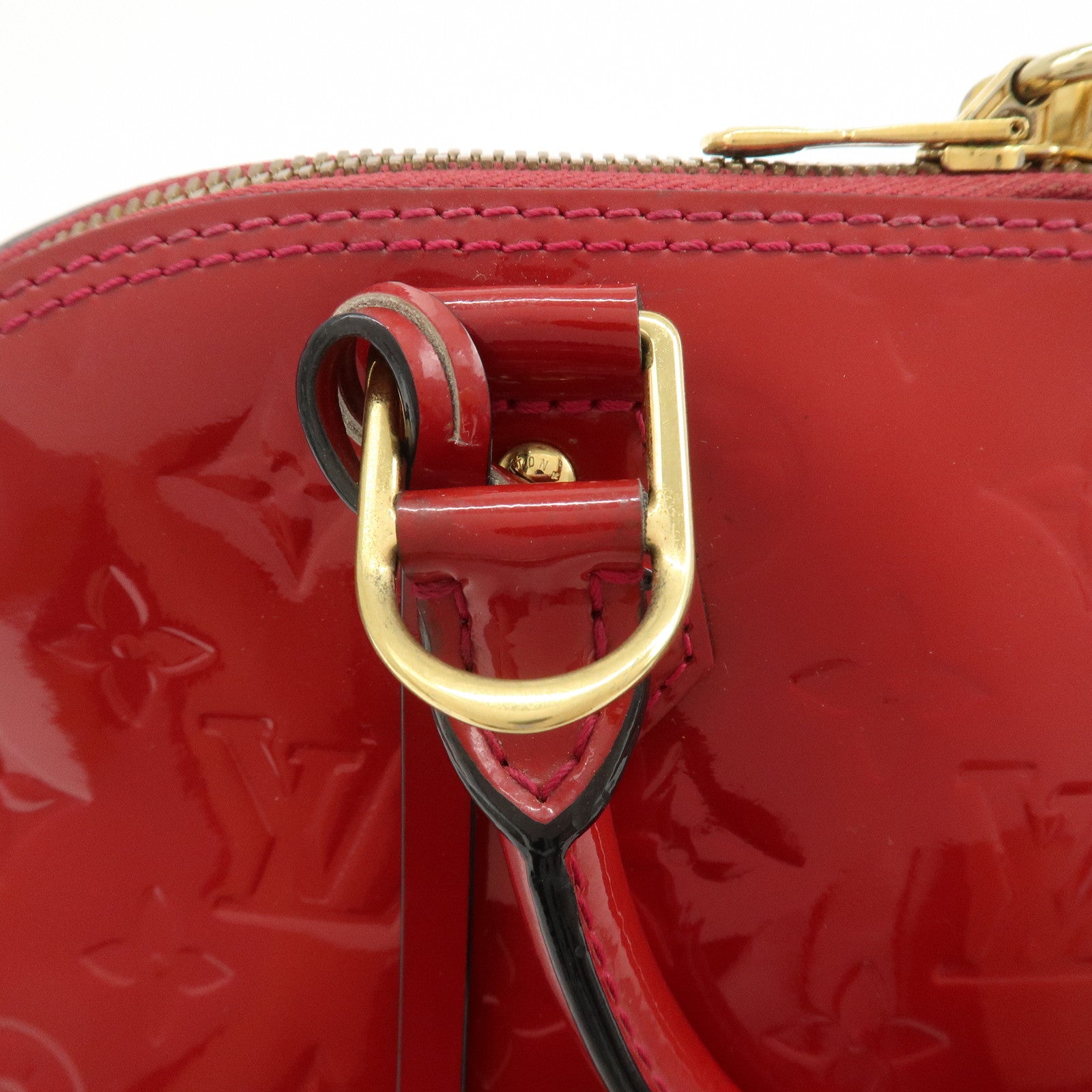 Louis Vuitton Monogram Vernis Leather Alma PM Hand Bag Rouge M91693
