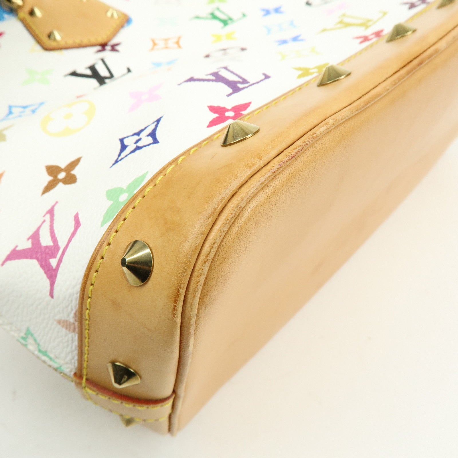 Louis Vuitton Monogram Multicolor Alma PM Hand Bag Blanc M92647