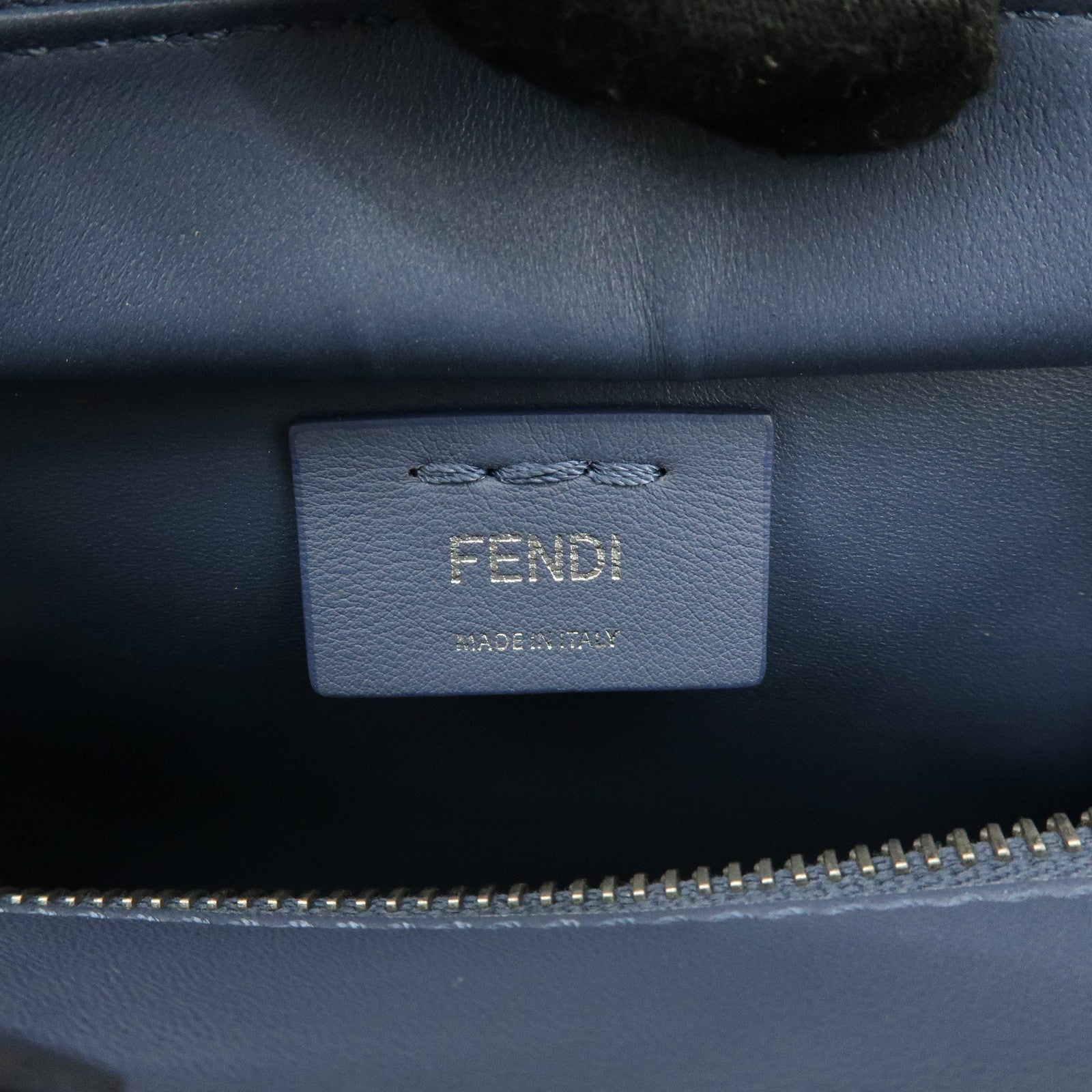 FENDI 3Jours Leather 2Way Bag Hand Bag Shoulder Bag Blue 8BH333