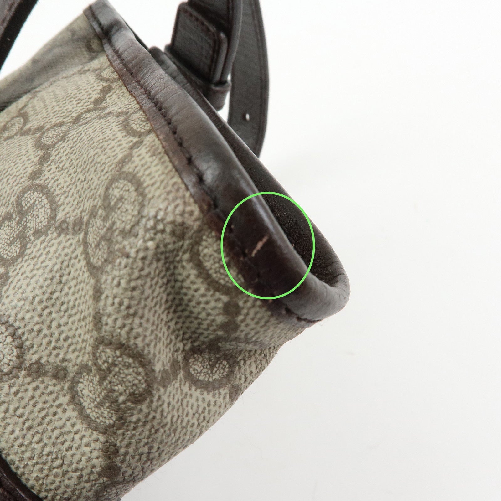 GUCCI Sherry GG Supreme Leather Waist Pouch Body Bag Beige 152597