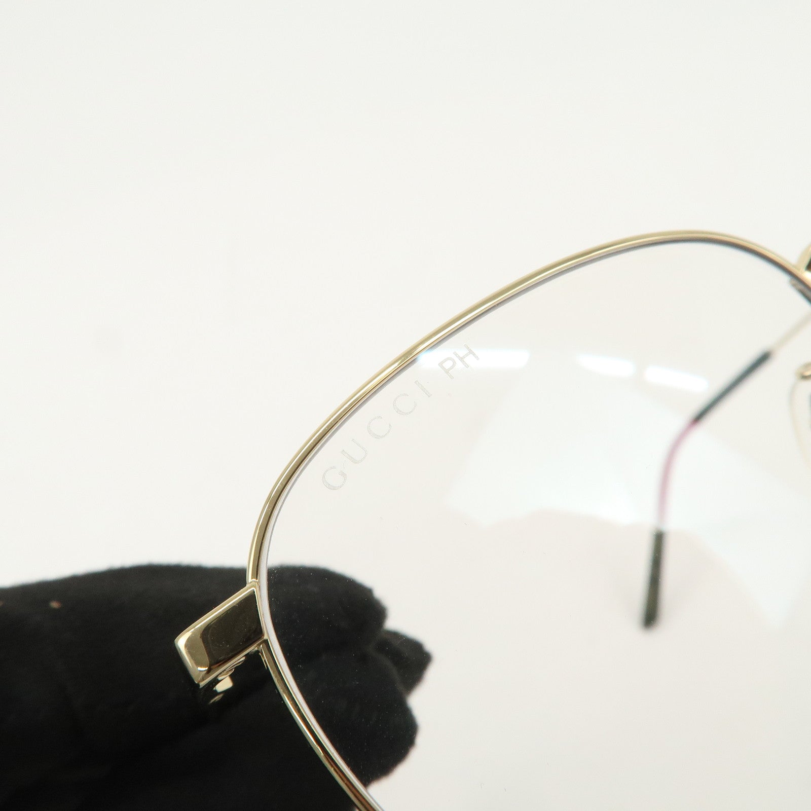 GUCCI Sherry Plastic Metal Glasses Gold GG0681S 001 54□20-150 L