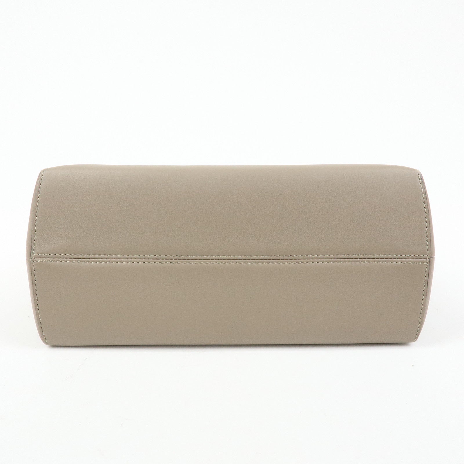 FENDI Bay The Way Leather 2Way Bag Shoulder Bag Greige 8BL124