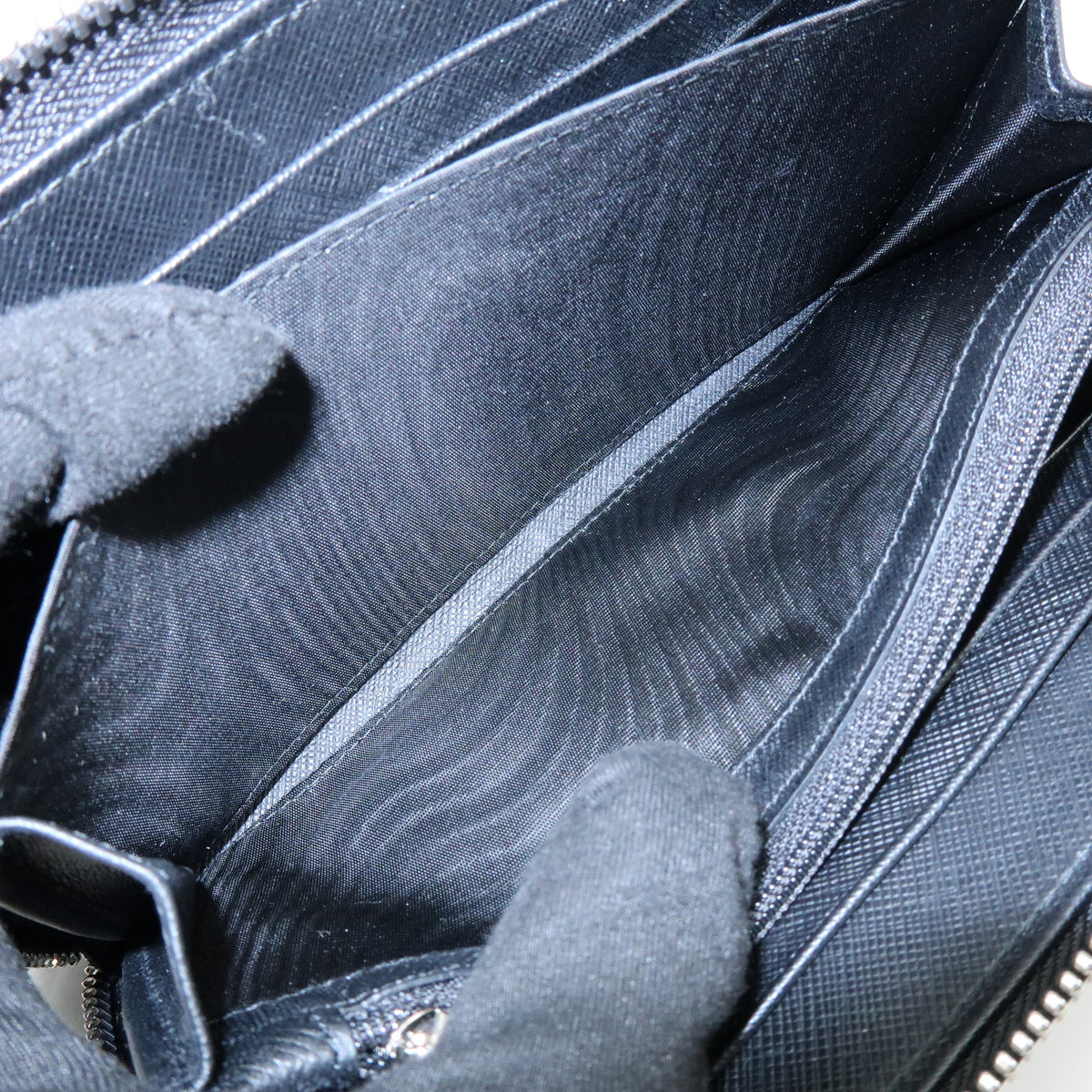 Ferragamo Ganchini Leather Long Wallet Black