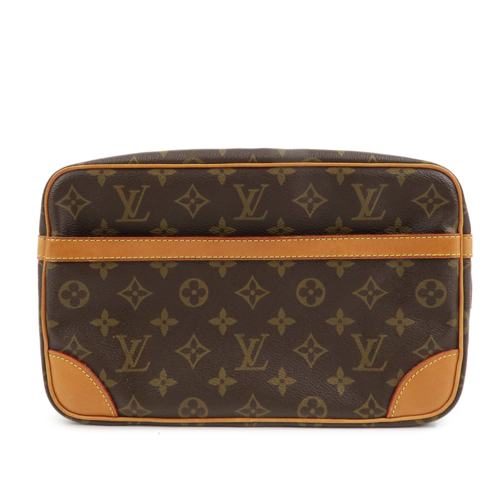 Louis Vuitton Monogram Compiegne 28 Pouch Clutch Bag Brown M51845