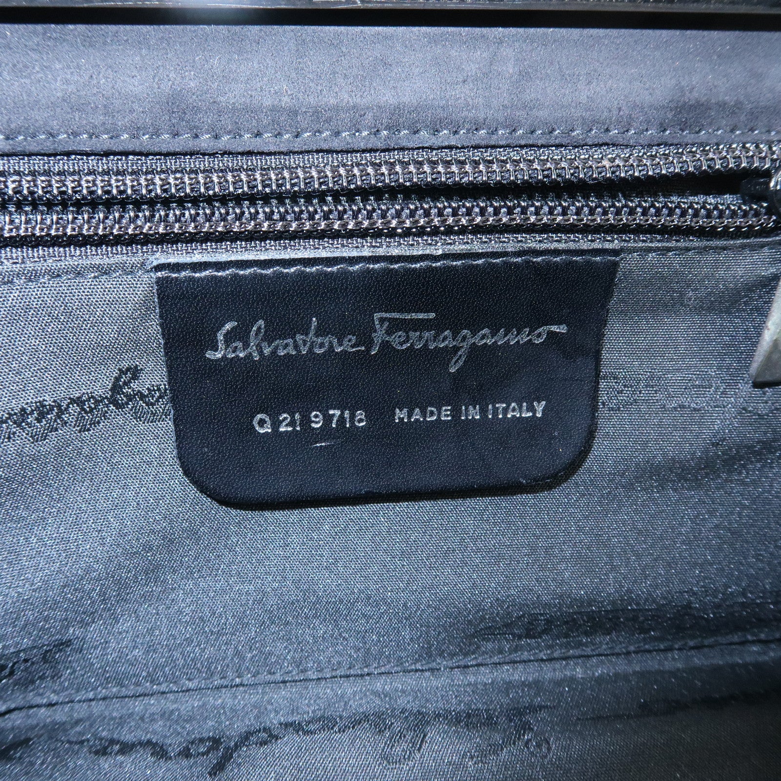 Ferragamo Suede 2Way Bag Shoulder Bag Clutch Bag Black
