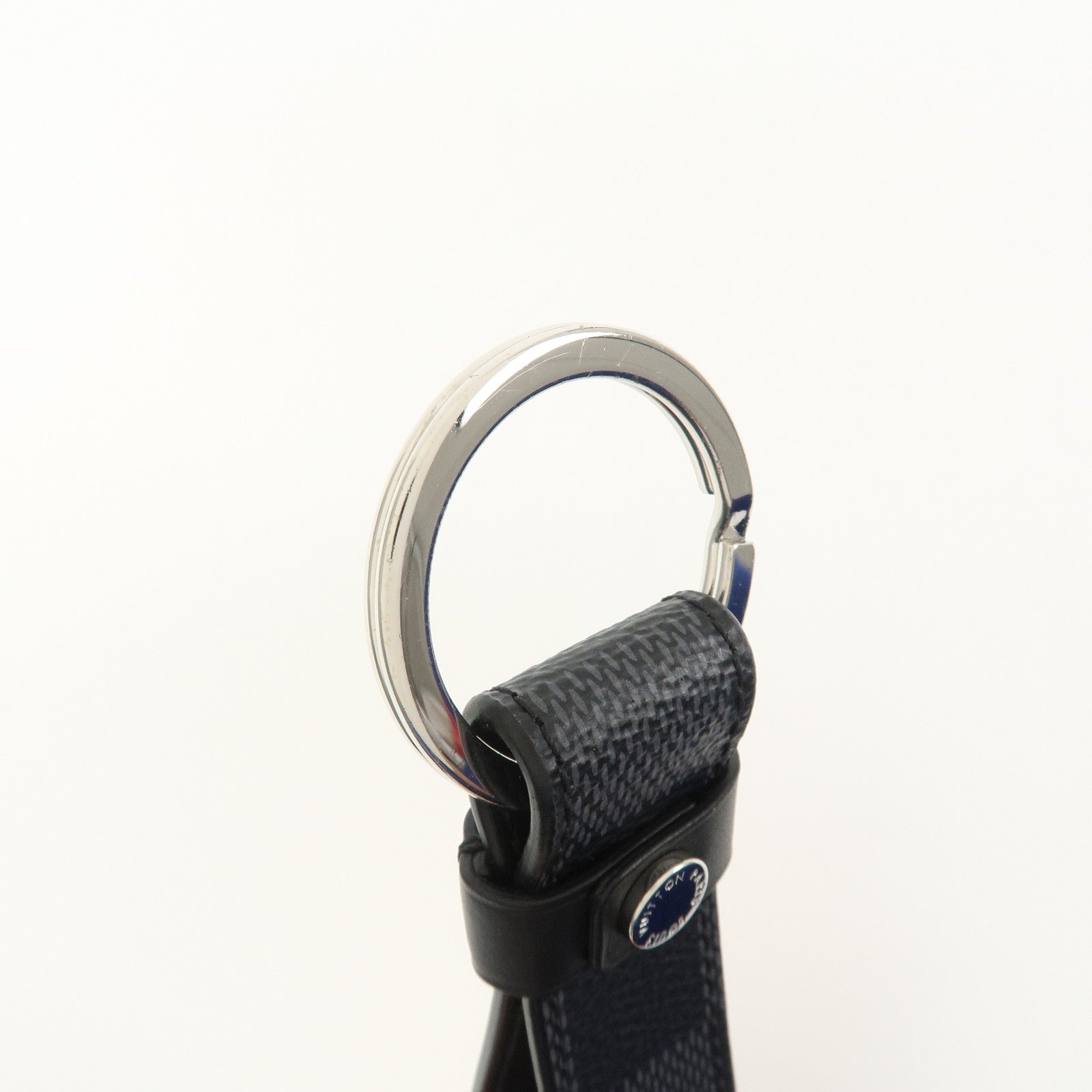 Louis Vuitton Damier Graphite Dragonne Key Chain Bag Charm M62706