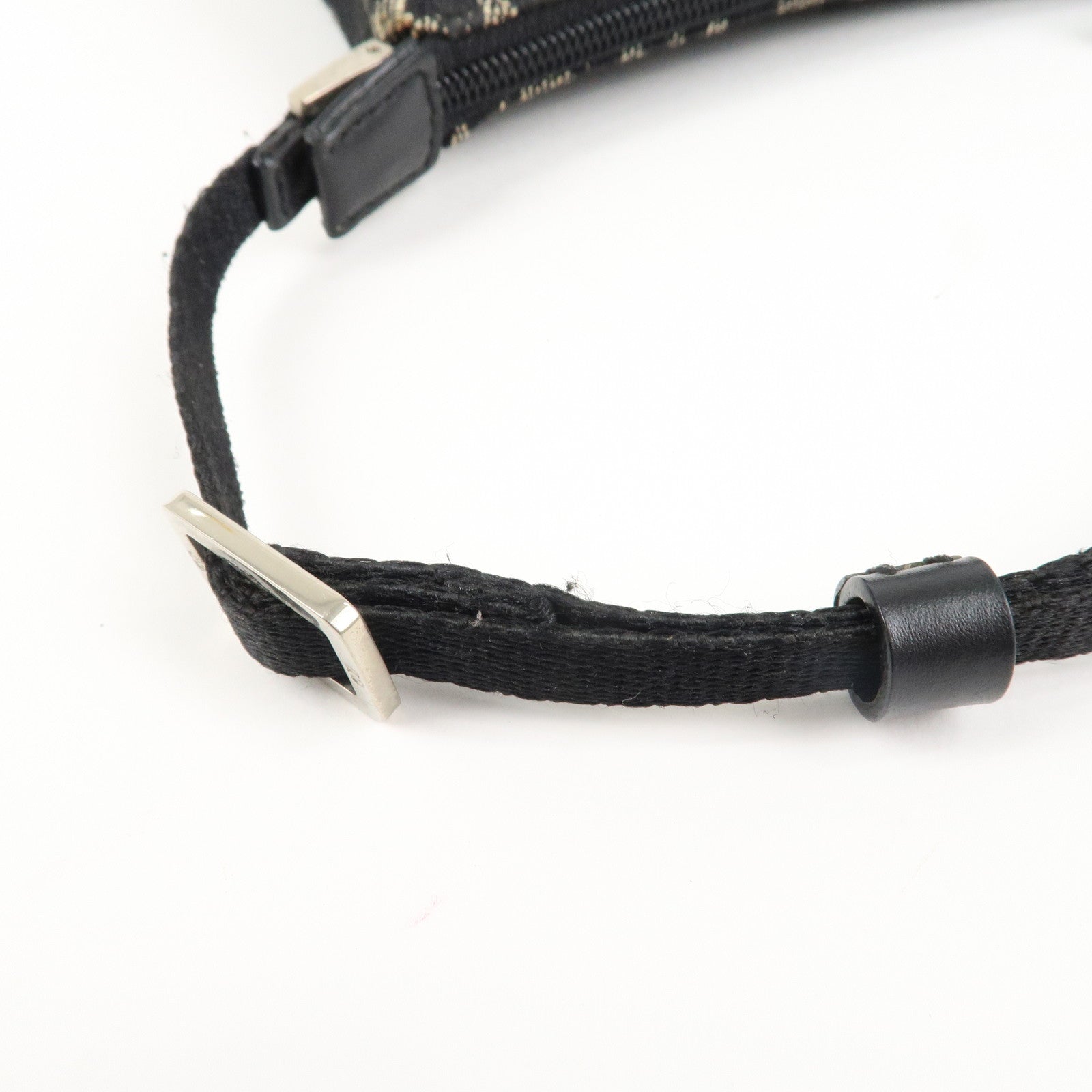 Christian Dior Trotter Canvas Leather Shoulder Bag Hand Bag Black Used