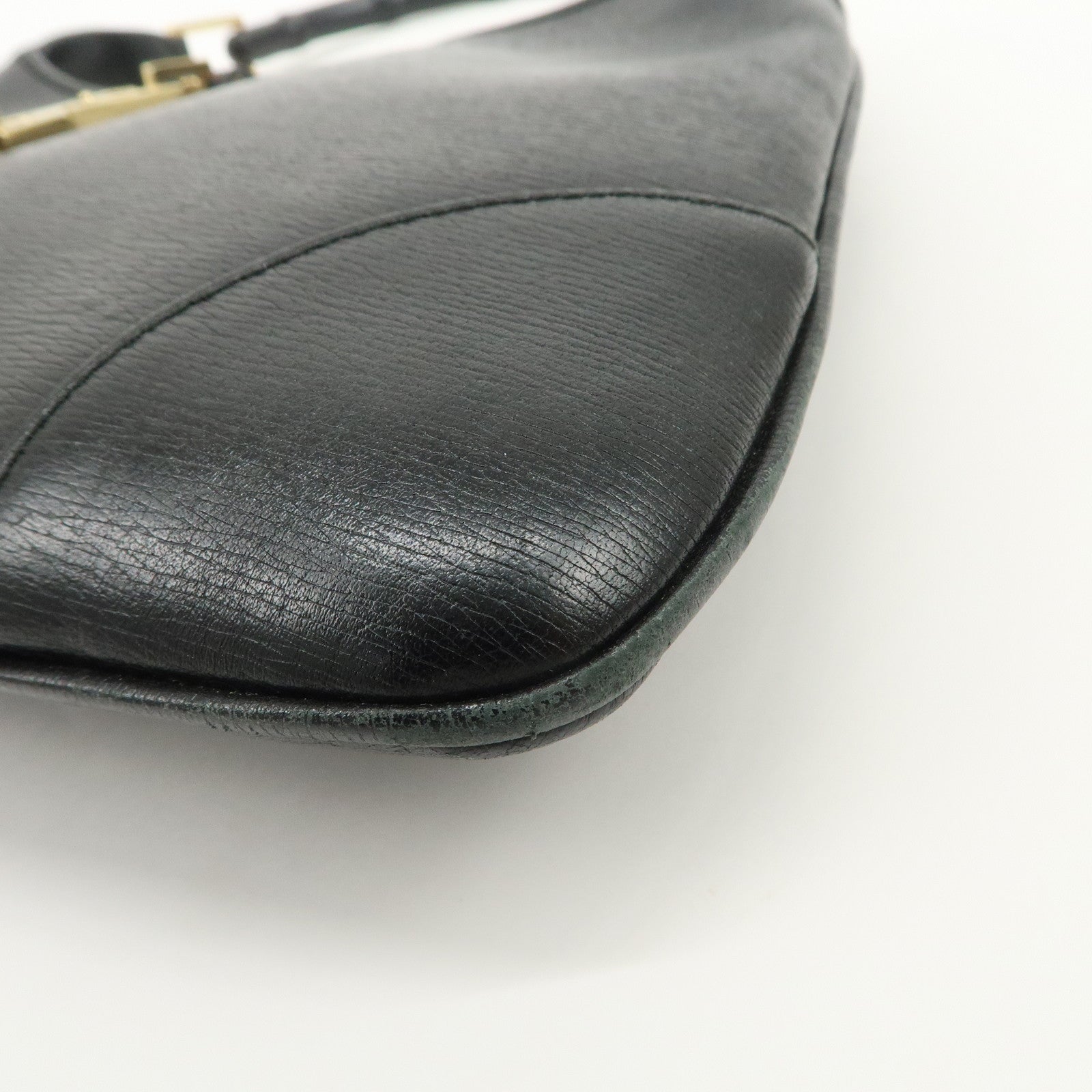 GUCCI Bamboo Leather Kandinsky Shoulder Bag Black 001・4060・002058