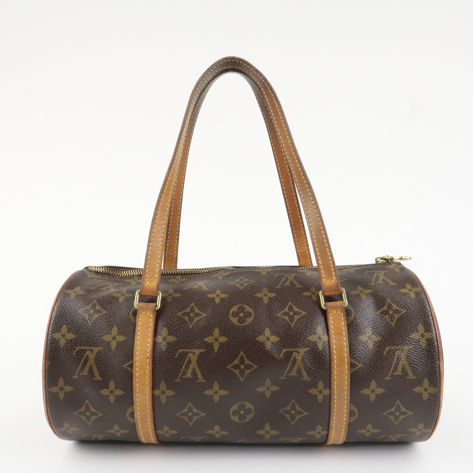 Louis Vuitton Monogram Papillon 30 Hand Bag Brown M51385 Used
