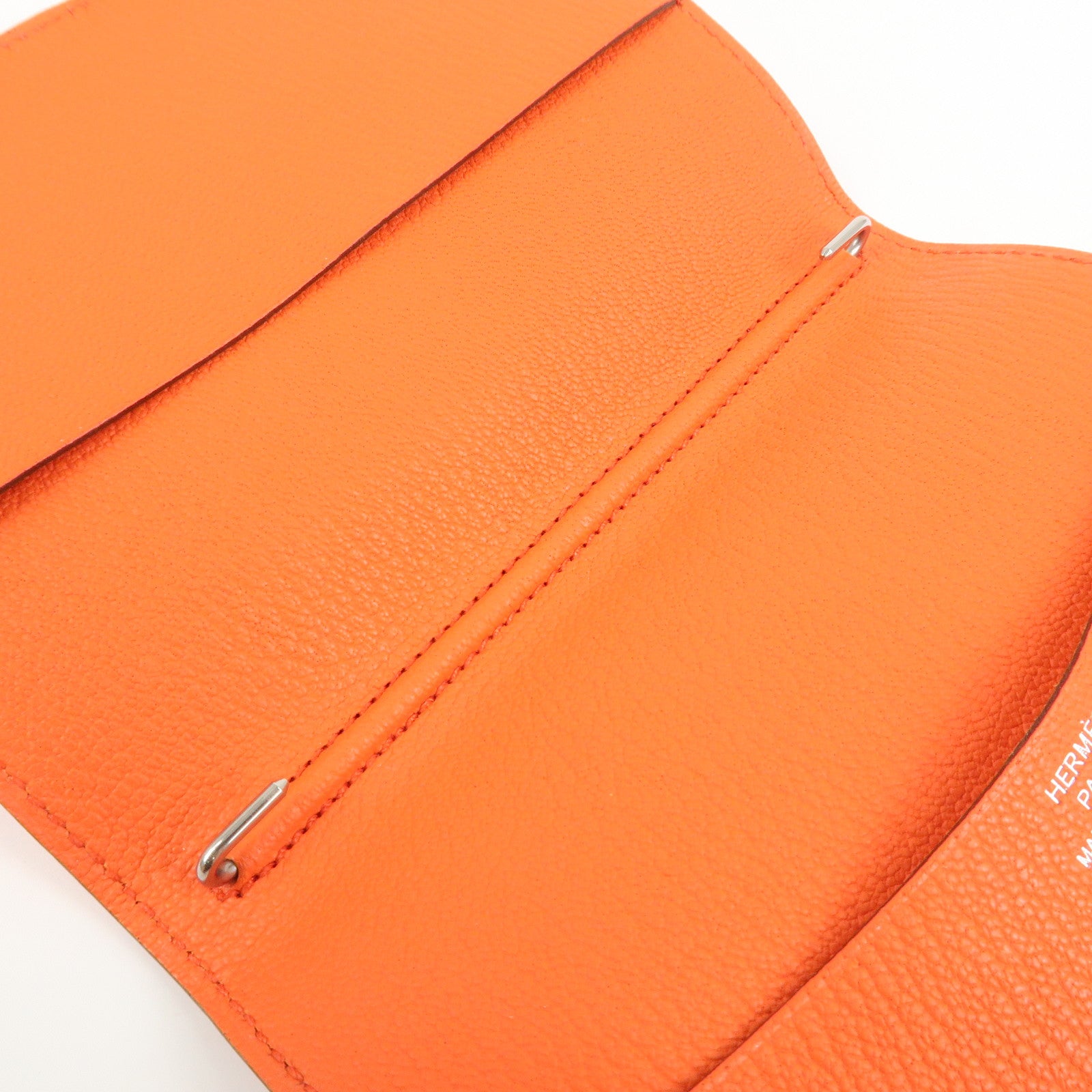HERMES Leather Agenda PM Planner Cover X Stamped Orange