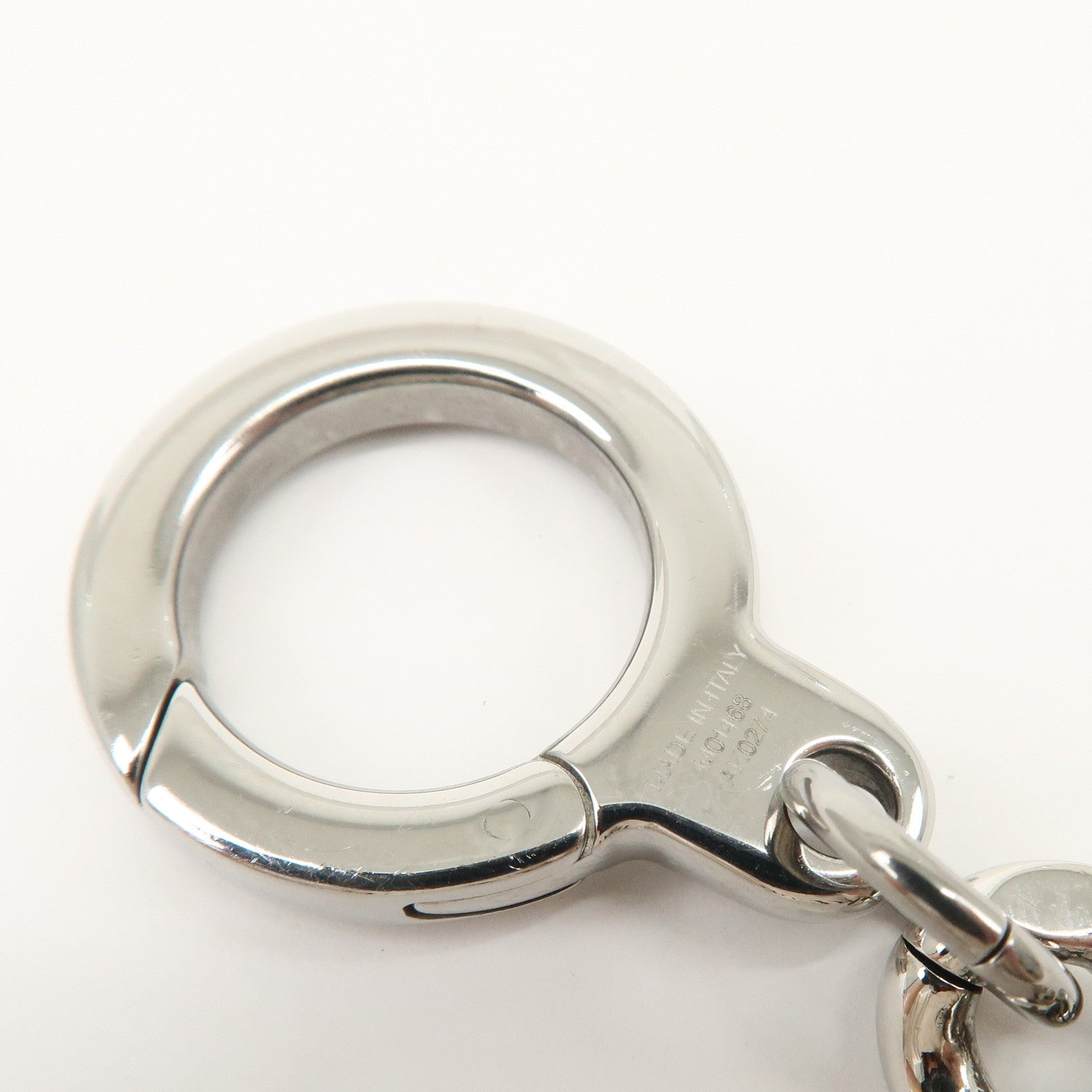 Louis Vuitton Monogram Element Chain Metal Bag Charm Silver M01468 Used