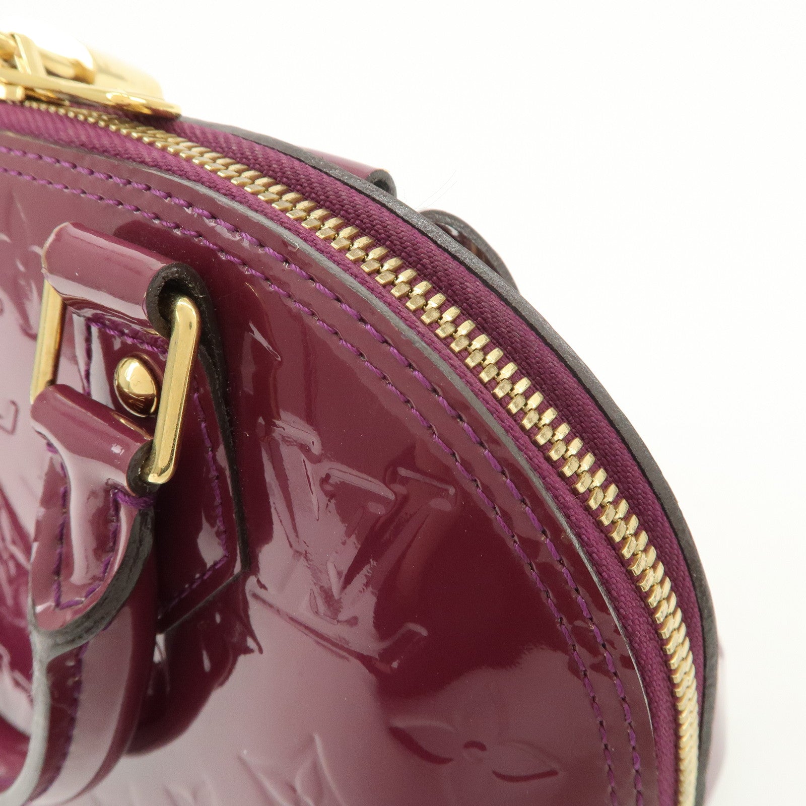 Louis Vuitton Monogram Vernis Alma BB 2Way Bag Magenta M50565
