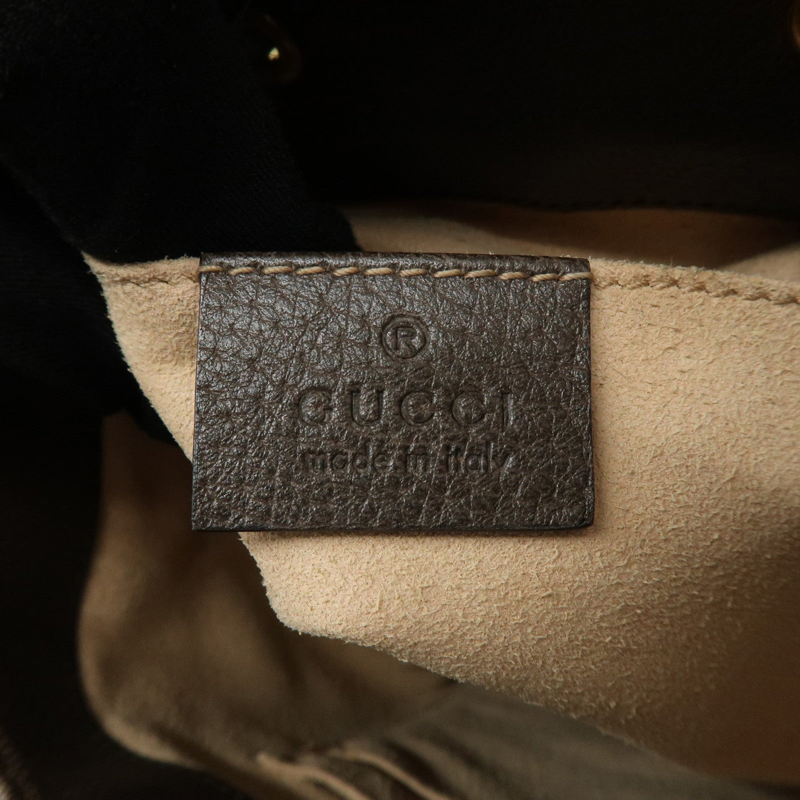 GUCCI Ophidia Sherry GG Supreme Leather 2Way Bucket Bag 550621