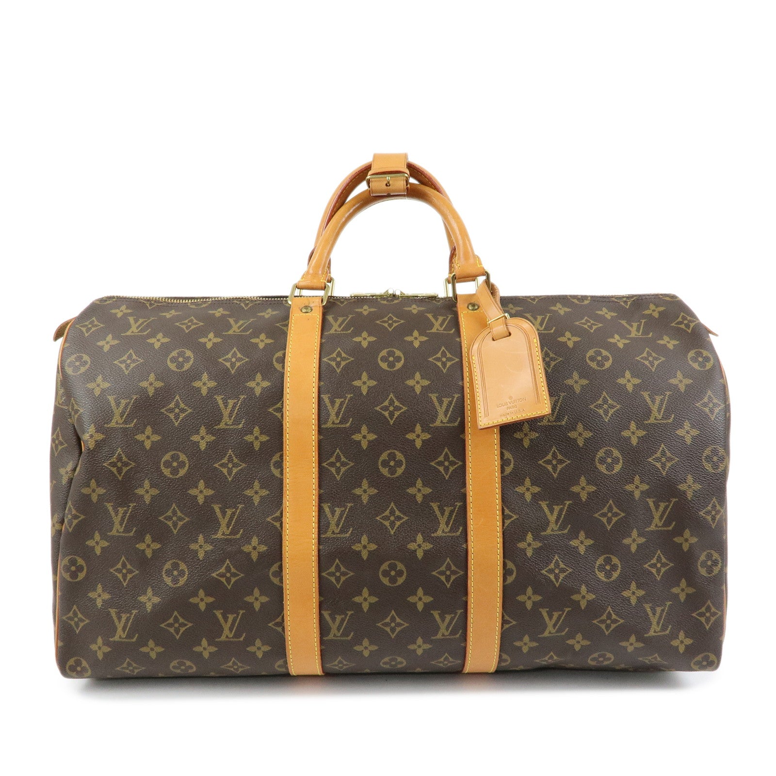 Louis Vuitton Monogram Keep All 50 Boston Bag Hand Bag Brown M41426