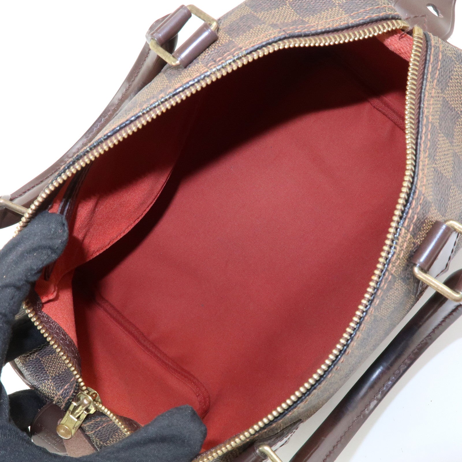 Louis Vuitton Damier Ebene Speedy 25 Hand Bag Boston Bag N41532
