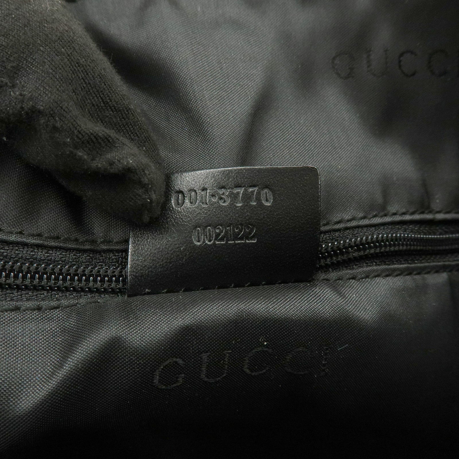 GUCCI Suede Leather Shoulder Bag Hand Bag Black 001・3770・0021222