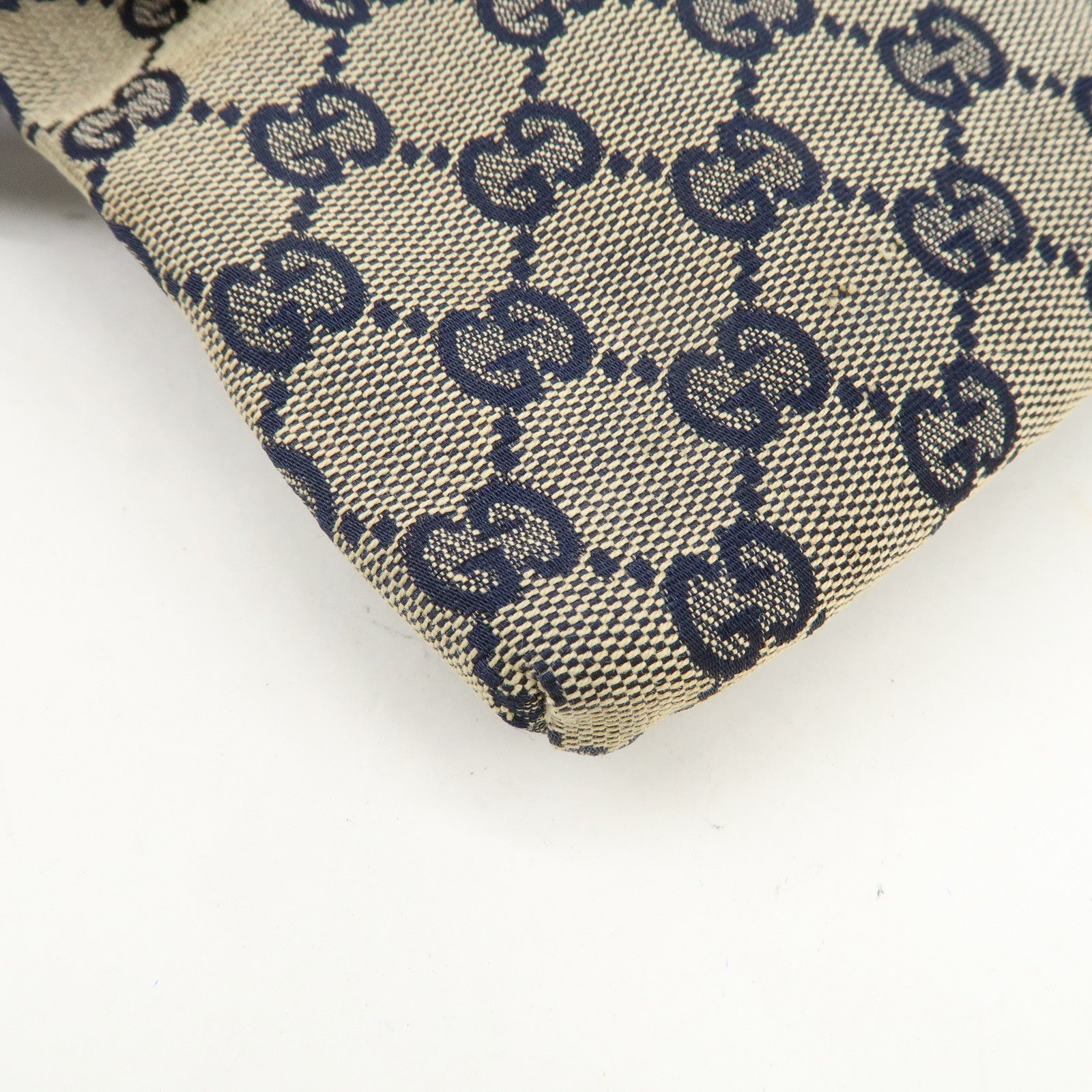 GUCCI Sherry GG Canvas Waist Bag Crossbody Bag Beige Red 28566