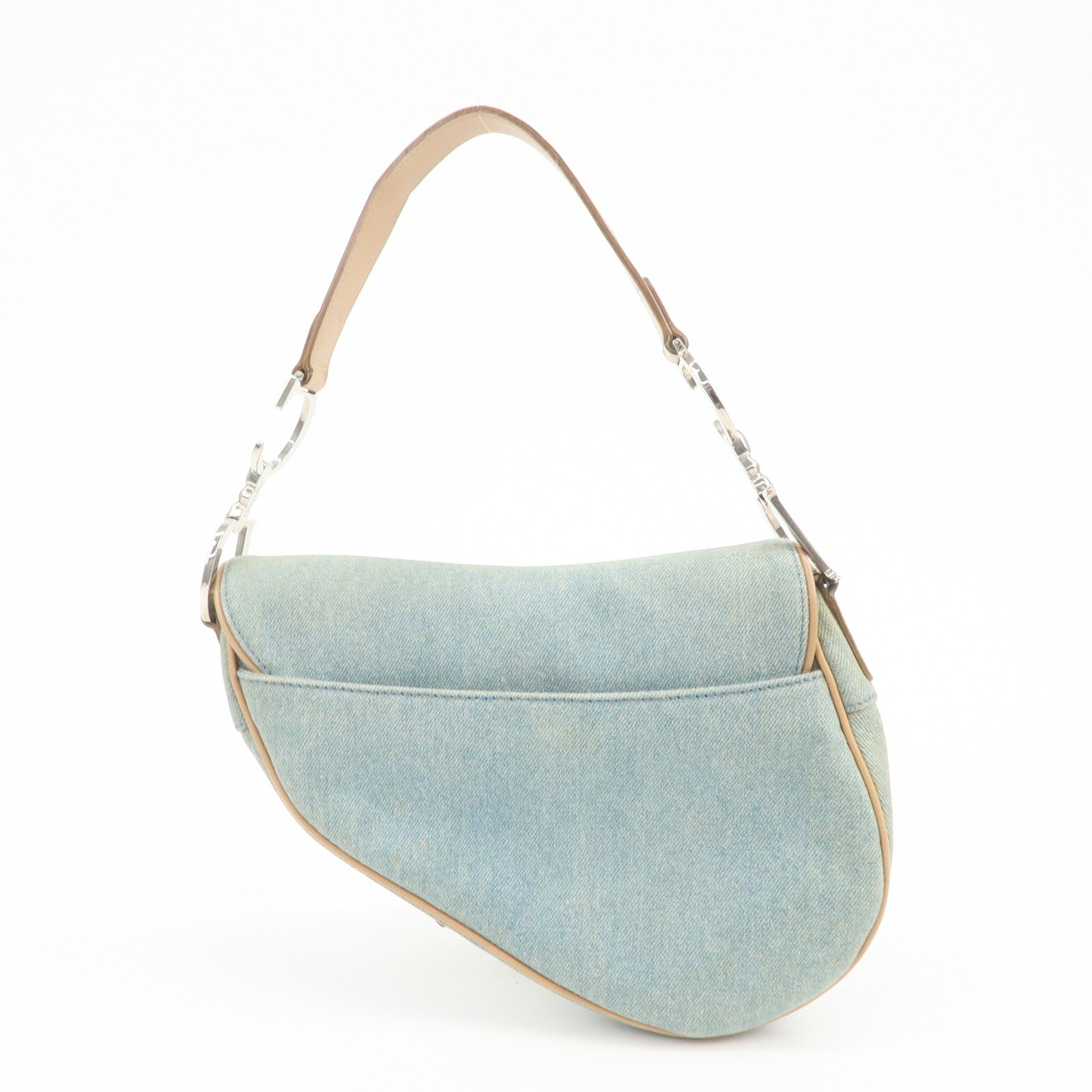 Christian Dior Saddle Denim Leather Shoulder Bag Crossbody Bag
