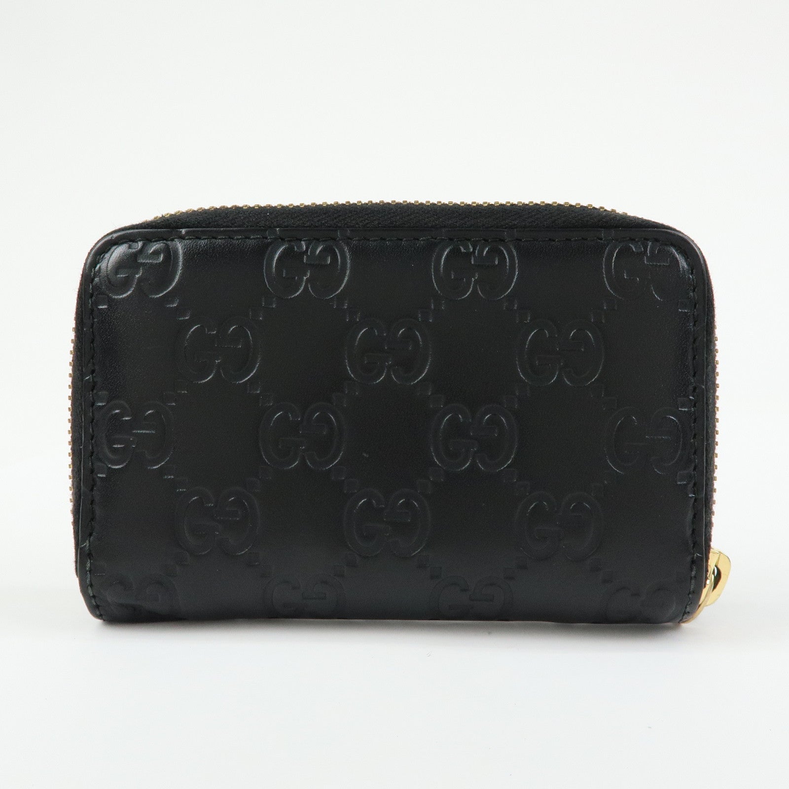 GUCCI Guccissima Leather Zip Around Coin Case Card Holder 447939