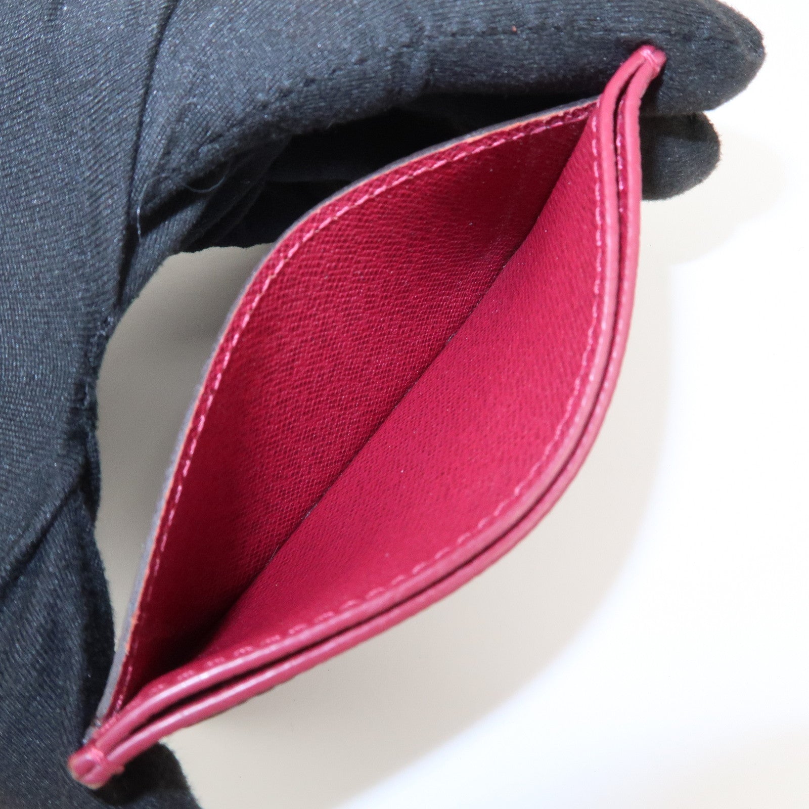 Louis Vuitton Monogram Porte Cartes Simple Card Case Fuchsia M60703