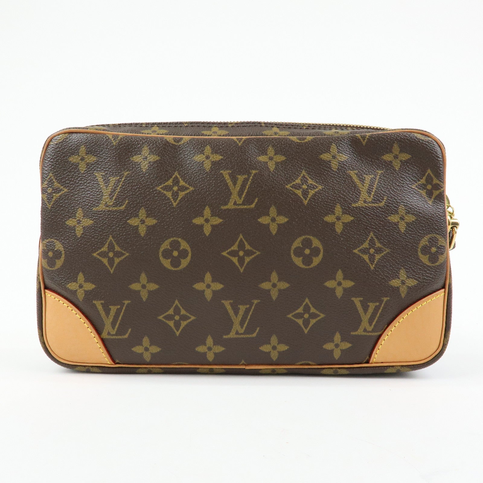 Louis Vuitton Monogram Marly Dragonne GM Clutch Bag Brown M51825