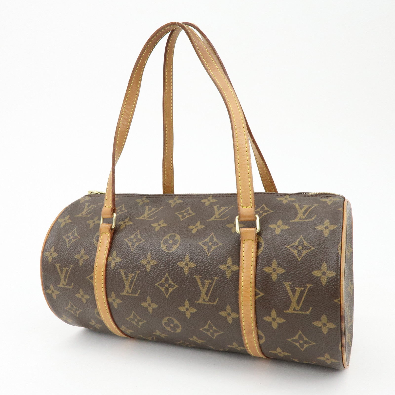 Louis Vuitton Monogram Papillon 30 Hand Bag Brown M51385